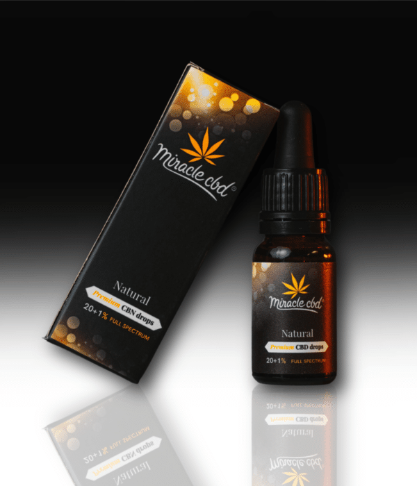 cbd oil drops with 1% thc box and bottle 10 ml