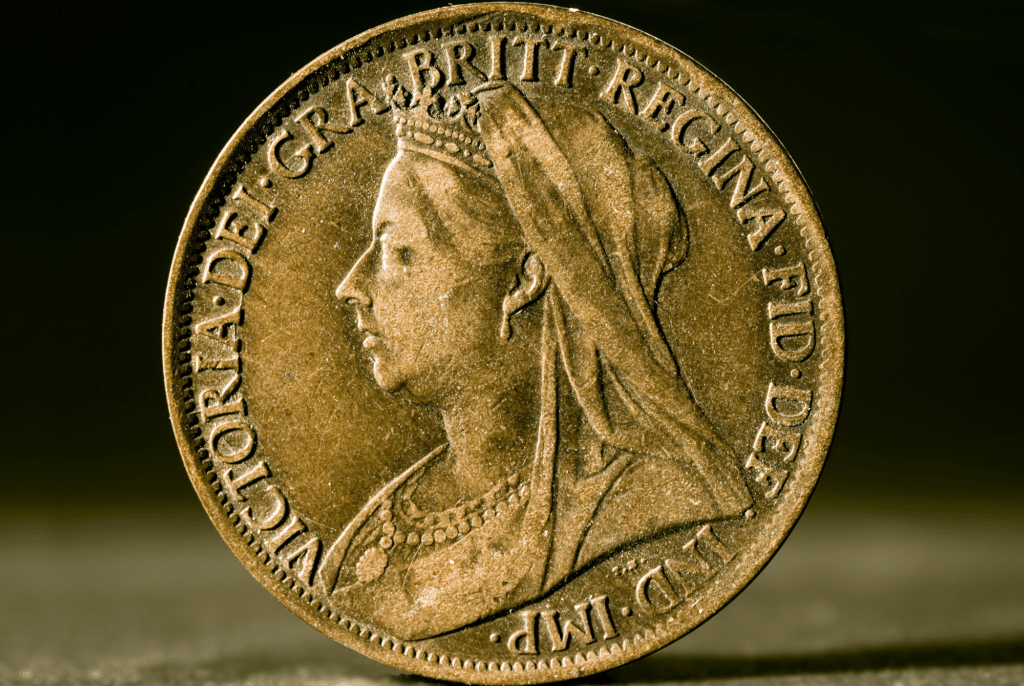 mince z 19. století s královnou Viktorií